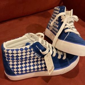 MUDD blue and white pattern high tops. Never worn